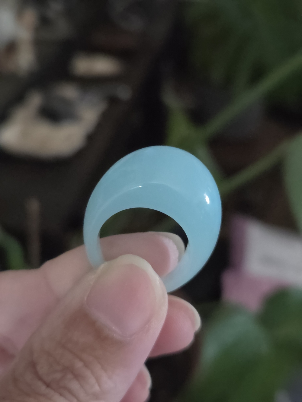 Blue Dome Resin Statement Ring